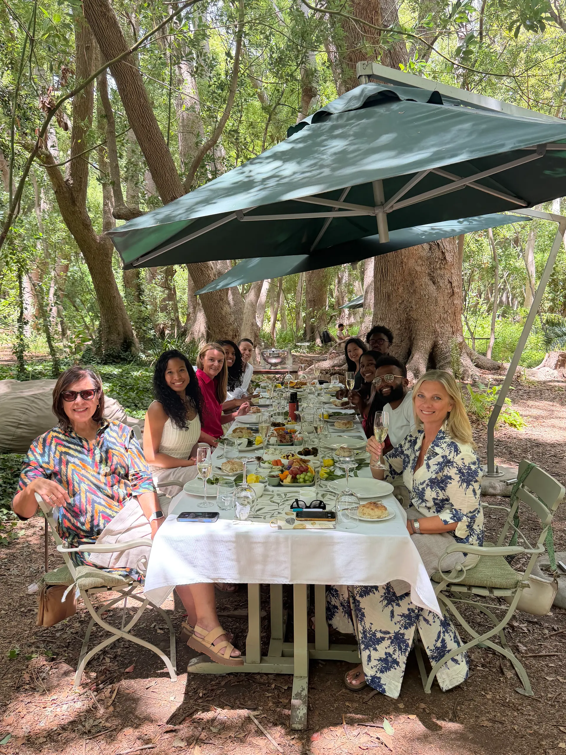 The Founders Without Borders cohort sharing a meal together in Cape Town